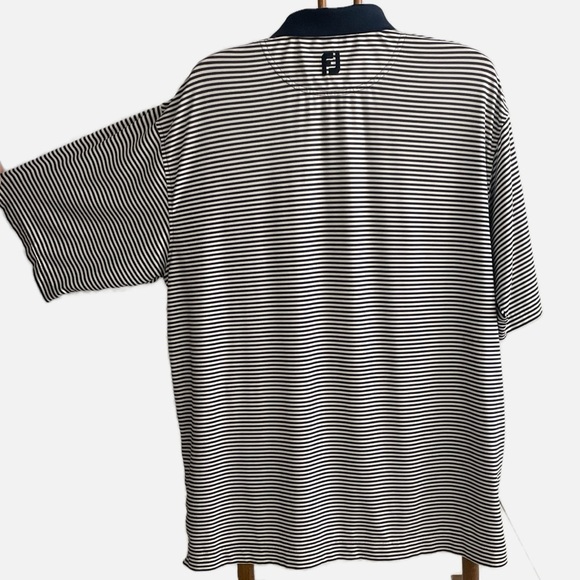 Footjoy FJ Men’s Golf Polo Shirt XL Blue White - Picture 2 of 10